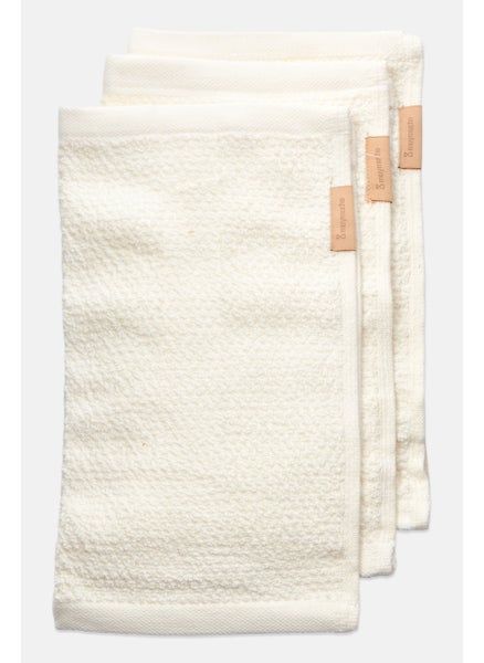 اشتري 3 Pieces Face Towel 32 x 32 cm, White في السعودية