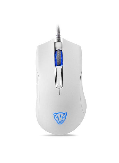 اشتري V70 USB Wired Gaming Mouse RGB Mouse Ergonomic Design 8-gear Adjustable DPI Wide Compatibility White في السعودية