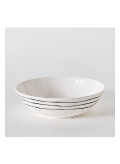 Buy Checkered Serving Bowl 19 x 5.3 x 19 cm in UAE