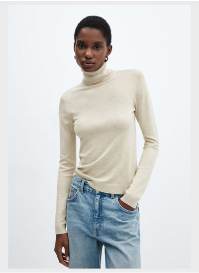 Buy Turtle Neck Strip Sweater in UAE