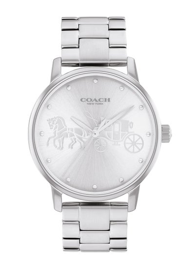 Buy Round Analog Women's Silver White Case Wrist Watch - 14503074 in Saudi Arabia