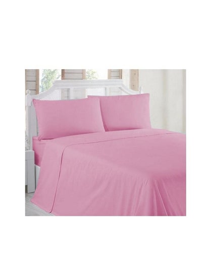 Buy Double bed sheet set with elasticated edges made of 100 percent super soft cotton provides the perfect finishing touch is comfortable durable and beautiful in Saudi Arabia