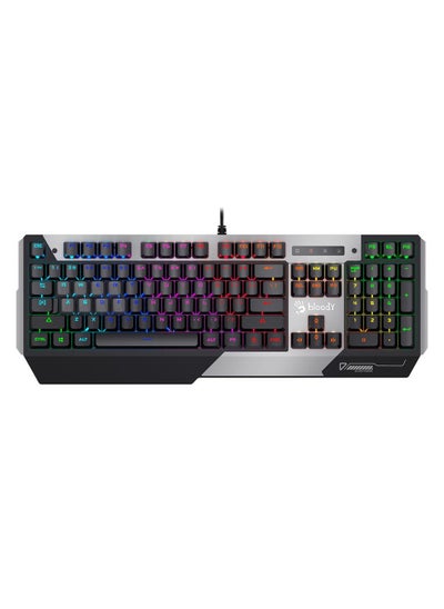 Buy Bloody B865ٌR Gaming Keyboard Light-Strike RGB Animation Lighting – LK Optical Blue Switch – 0.2ms Key Response – 25% Faster  - AR / ENG Key | Gun Grey in Egypt