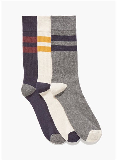 اشتري 3 Pack Stripe Comfort Socks في مصر