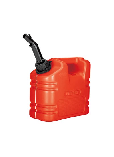 Buy Thick Fuel and Gasoline Tank, 
Portable Plastic Petrol Container, Red, capacity 5 L in Saudi Arabia