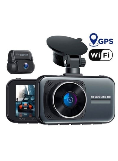 Buy Dash Cam Front and Rear Dual Dash Cam 3 inch Dashboard Camera Full HD 170° Wide Angle Backup Camera with WIFI & Night Vision WDR G-Sensor Parking Monitor Loop Recording Motion Detection in Saudi Arabia