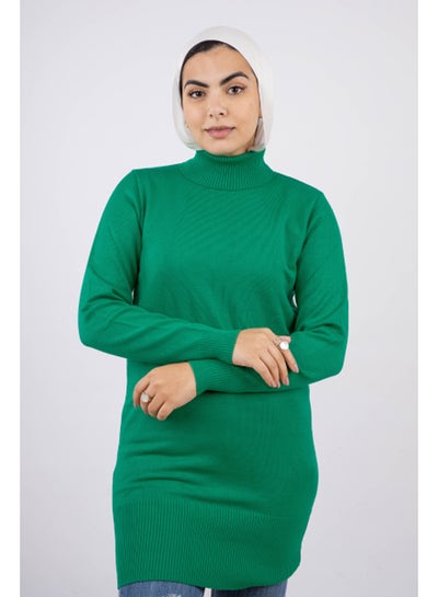 Buy Long Modest Basic Fit Pullover | Free Size | ForestGreen in Egypt