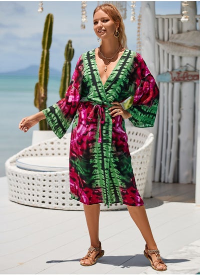 Buy Beach Printed Robe Sunscreen Cover in UAE