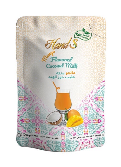 Buy Hands Mango Flavored Coconut Milk All-Natural Delight - Infused with Mango Pulp - healthy and Ready to Drink - Refreshing Tropical beverage - A Vegan, Plant based, dairy free drink - 200ml in UAE