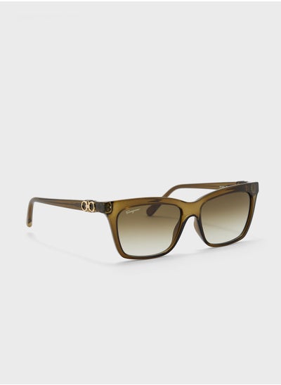 Buy Modified Rectangle Oversized Sunglasses in UAE