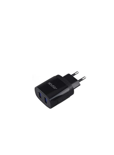 Buy A811 2.4 A IQ Home charger Plus TYPE-C Cable 2 USB - Black in Egypt