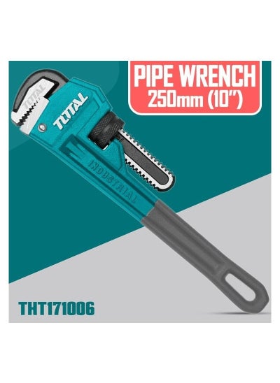 Buy T0TAL THT171006 250mm single sided drop forged pipe wrench max. clamping diameter 34mm pipe wrench 10 in Saudi Arabia