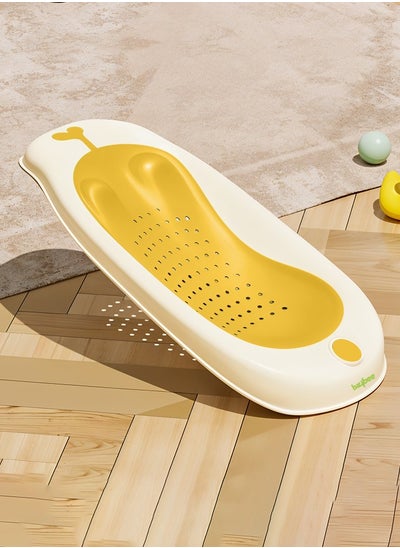 Buy Baybee Ziga Baby Bath tub Seat for Babies | Portable Baby Bather with Anti Non Slip Edges & Suction Cup | New Born Baby Bathing Tub | Hanging Baby Shower Bath Tub for 0 to 12 Months Yellow in UAE