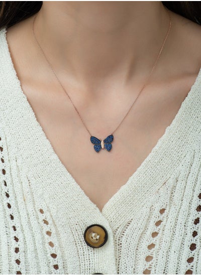 Buy Blue Butterfly Necklace in Egypt