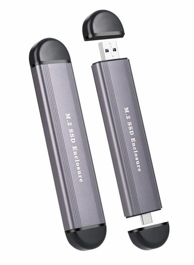 اشتري M.2 SSD Enclosure Adapter, NVME/SATA Dual Protocol Adapter Case with USB C 3.1/3.2 Gen 2 and USB A في السعودية