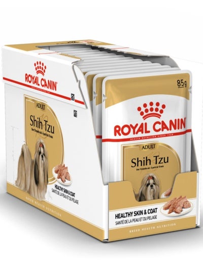 Buy ROYAL CANIN DOG WET FOOD SHIH TZU POUCHES 12X85G in UAE