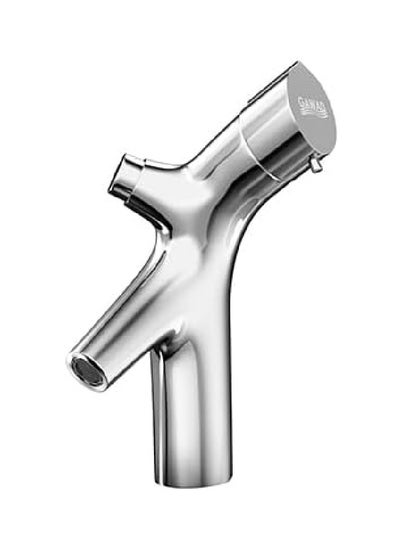 Buy Gawad Ako short basin mixer with chrome floor speed button ECO-0113 in Egypt