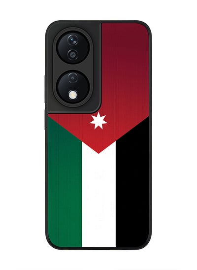 Buy Rugged Black Edge Case for Honor X7b, Slim fit Soft Case Flexible Rubber Edges Anti Drop TPU Gel Thin Cover -  Flag Of Jordan in UAE