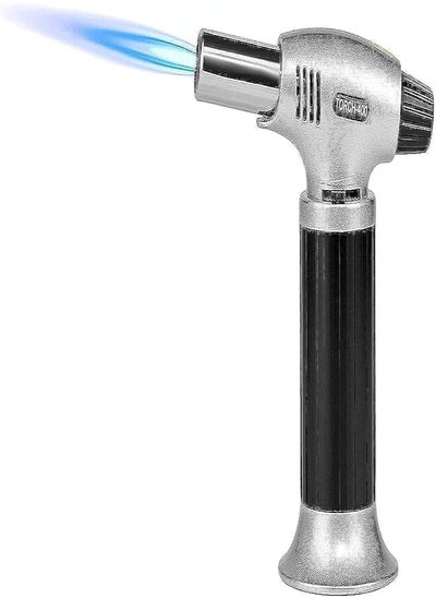 اشتري Butane Torch, Professional Cooking Torch Culinary Lighter Butane Refillable, Adjustable Flame, Safety Lock for Baking, BBQ, Creme Brulee, Heat Shrinking Tubing（Butane not included） في مصر