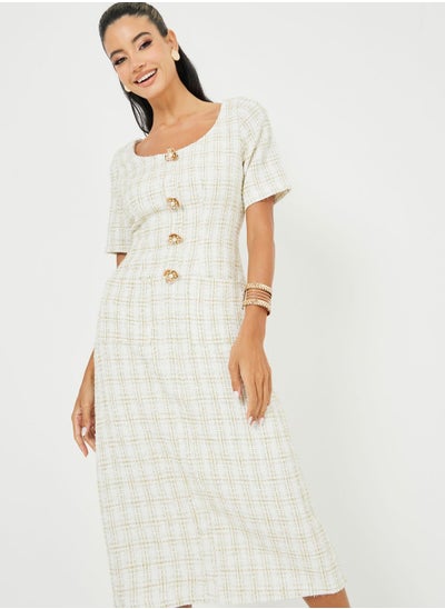 Buy Button Detail Dress in Saudi Arabia