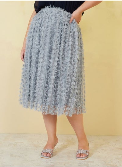 اشتري Textured A-Line Midi Skirt في السعودية