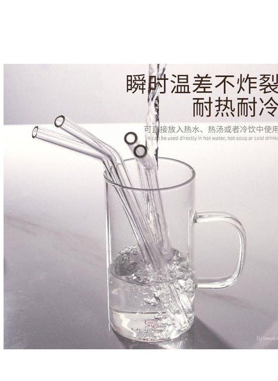 Buy Clear Reusable Glass Drinking Straws Clear in Egypt