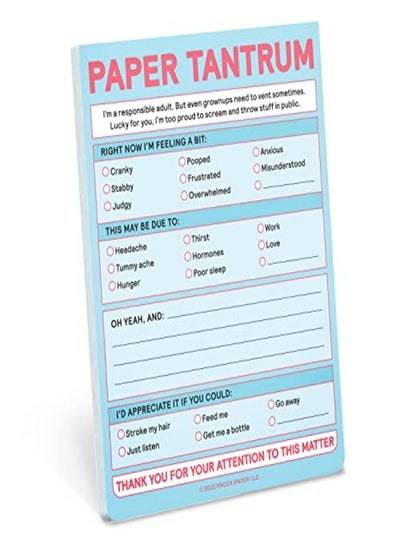 Buy Knock Knock Paper Tantrum Nifty Note Pad Pastel Version by Knock Knock Paperback in UAE