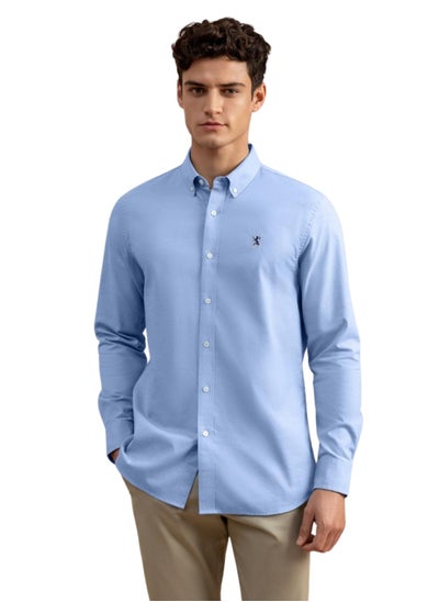 Buy Men's Lion Oxford Shirt - Blue in Saudi Arabia