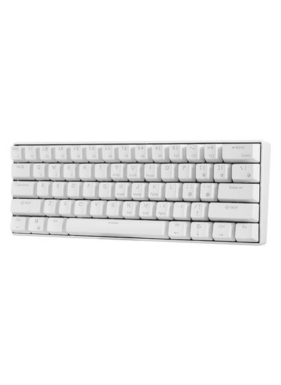 Buy 61-Key BT and Wired Dual Mode Keyboard with Backlight White in Saudi Arabia