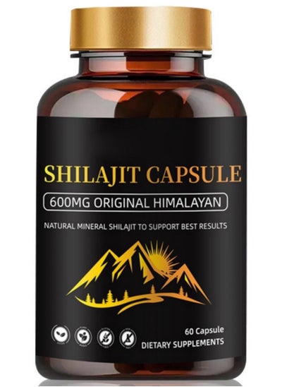 Buy Himalayan Shilajit Capsules (Shilajeet) for Men and Women - 600 mg Equivalent - Natural Energy & Stamina Booster - 60 Veg Capsules | Made in USA - Fulvic Mineral Supplement in Saudi Arabia