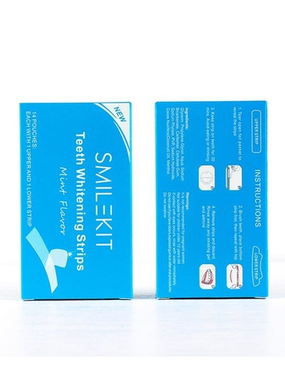 Buy Mint Flavor Advanced Teeth whitening Strips 14 Pouches in UAE