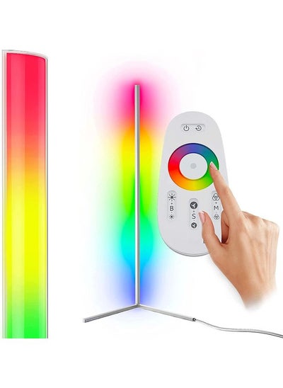 Buy Remote Control RGB LED Corner Floor Lamp Multicolour in UAE