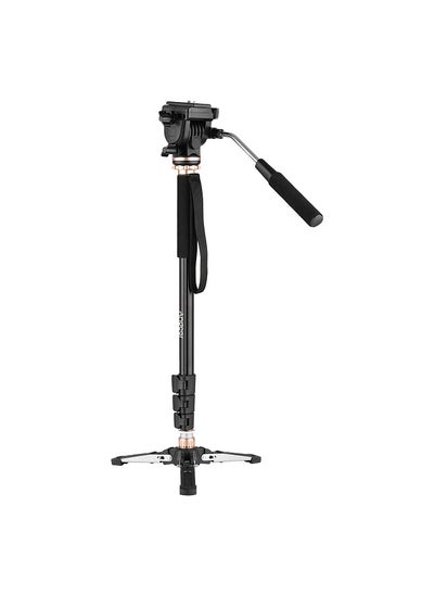 اشتري Andoer 173cm/68inch Photography Monopod Stand Aluminum Alloy 6kg Load Capacity with Detachable 3-Leg Tripod Base Pan Tilt Fluid Head Carry Bag Compatible with DSLR Cameras Camcorders في الامارات