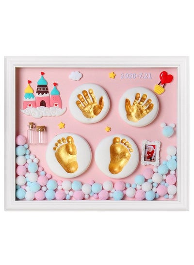 Buy Memorial Baby Hand and Footprint Mud and Newborn lanugo Memory Photo Frame Gift Box Kit in UAE