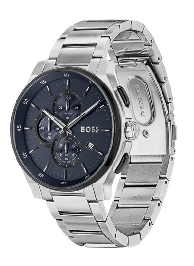 Buy HUGO BOSS ROUND CHRONOGRAPH MEN'S BLUE CASE WATCH - 1514189 in UAE