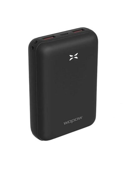 Buy Wopow Power Bank (Portable Charger) PQ48 with a capacity of 20,000 mAh - Black color in Saudi Arabia