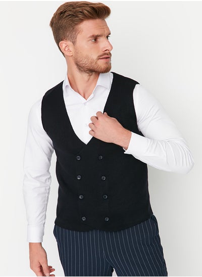 اشتري Navy Blue Slim Fit Double Breasted Buttoned Vest TMNAW21YE0014 في مصر