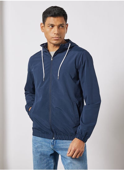 اشتري Woven Zip-Up Hooded Jacket في الامارات