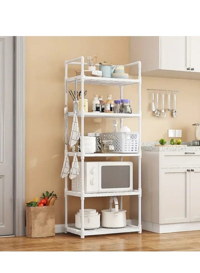 5-Tier Storage Shelf Organizer for Kitchen Bathroom Shelves Garage Home ...