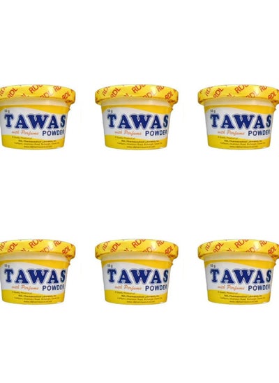 Buy Tawas Powder Crystals Yellow 45 g  6 Pcs in UAE