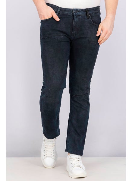 اشتري Men Skinny fit Stretchable Rip Jeans, Navy في السعودية