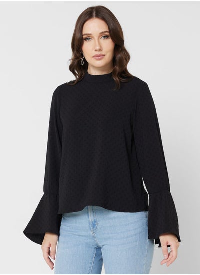 Buy Flared Sleeve Knitted Top in Saudi Arabia