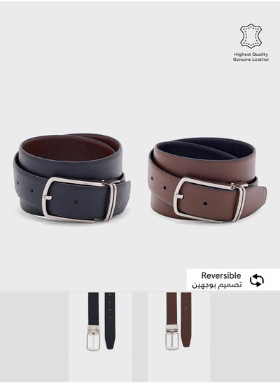 اشتري Genuine Leather 35Mm Reversible And Resizable Formal Belt في الامارات