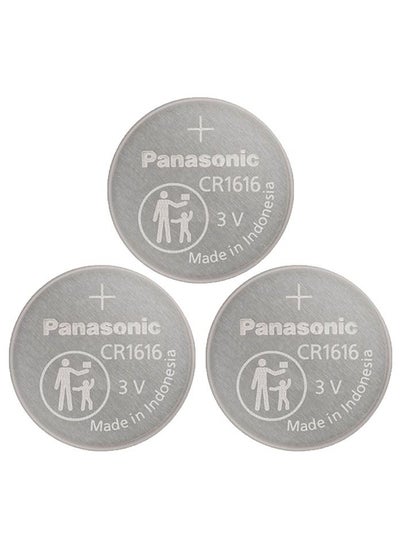 Buy Panasonic CR 1616 Lithium Coin Battery Pack of 3 in Saudi Arabia