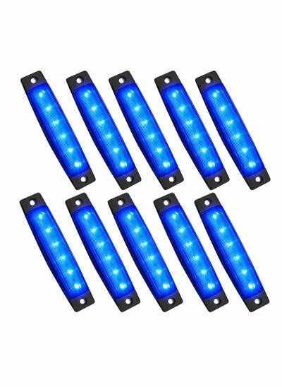 اشتري Car Lights, LED Rock Strip Lights, Car Exterior Underglow Wheel, Fender Well Lighting Kits, Waterproof, for Golf Cart Wrangler Offroad Truck RV UTV ATV Snowmobile, 10 Pcs (Blue) في الامارات