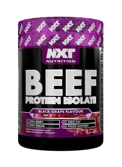 Buy Beef Protein Isolate Juice Zero Dairy Black Grape 18 Servings 540g in UAE