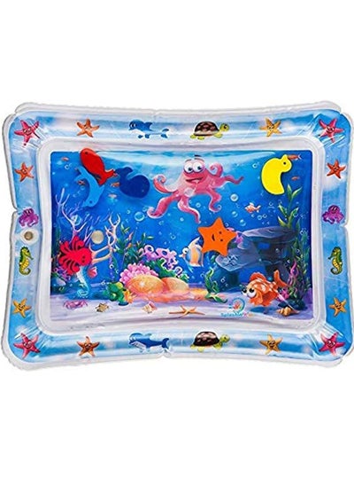 Buy kids Inflatable Tummy Time PlayMat Premium Water Mat Infants & Toddlers, Early Development (Blue) in Saudi Arabia