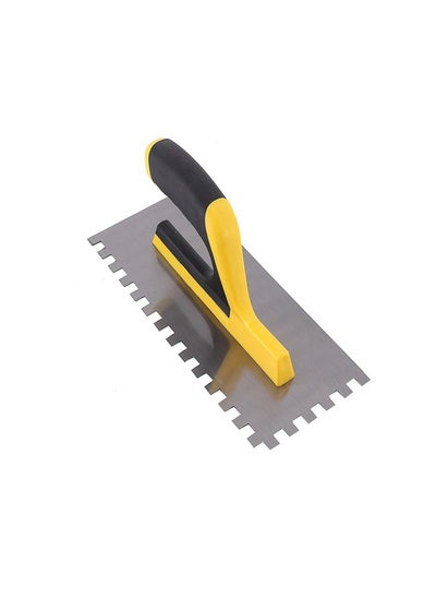 Buy Steel Plastering Trowel with Teeth and Rubber Handle in Saudi Arabia