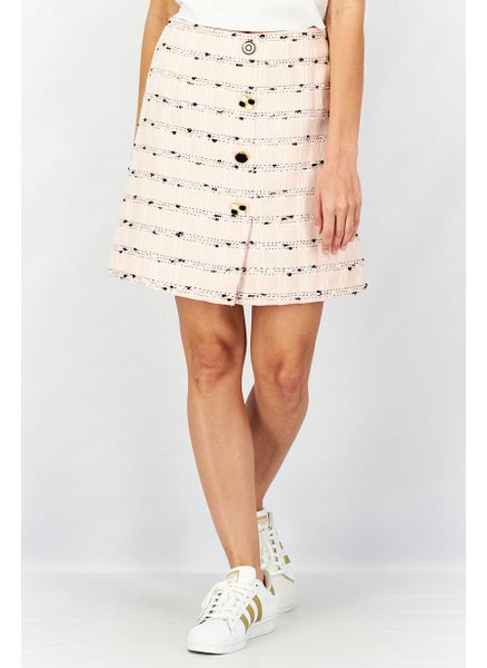 اشتري Women Embroidered Mini Skirt, Pink Combo في الامارات