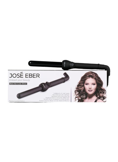 Buy Prostyle 25Mm Clipless Curling Iron, Negative Ions Hair Curler- Ceramic Wand For Stunning Beach Waves And Long-Lasting Curl - Black in UAE